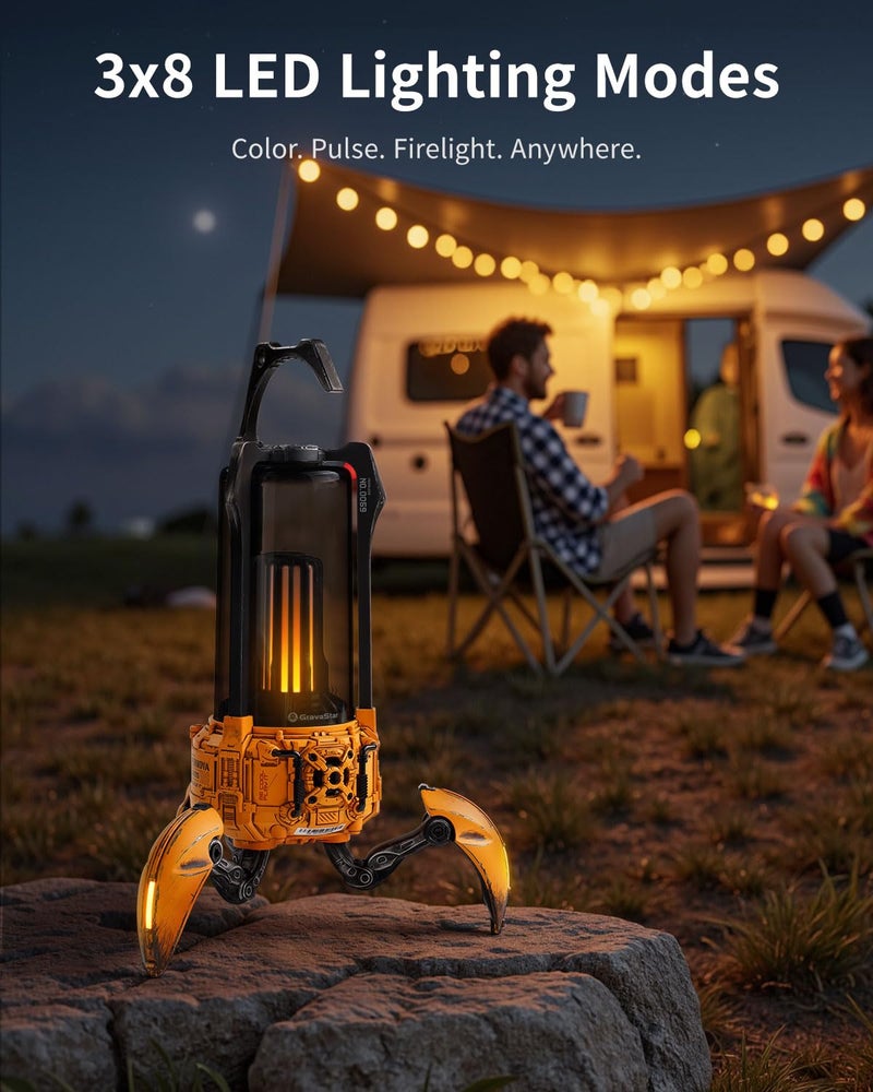 GravaStar Supernova Portable Bluetooth Speaker, LED Table Lamp Speaker, 24H Playtime, TWS Pairing, Wireless Speakers for Party/Outdoor/Camping/Gifts - Image 4