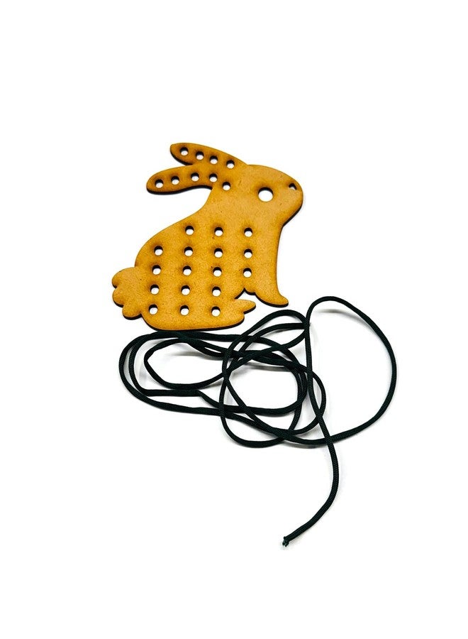 Haoser Wooden Rabbit Lacing Toy |Montessori Fine Motor Skill Toy for 2+ Year Old - Image 2