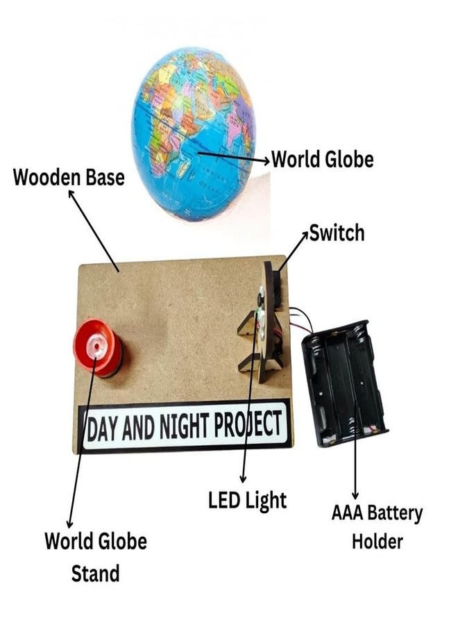 ERH India School Science Project Day and Night Working Model for Earth Rotation - STEM Learning Educational Geography and Astronomy Project for Class 6, 7 Students - Image 3