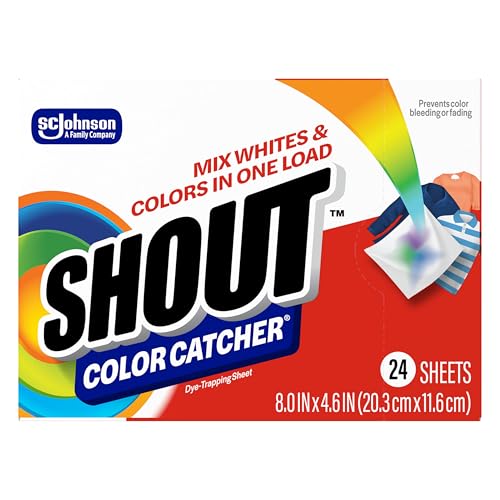 Shout Color Catcher Sheets for Laundry Allow Mixed Washes Prevent Color Runs and Maintain Original Clothing 24 Count Pack of 1