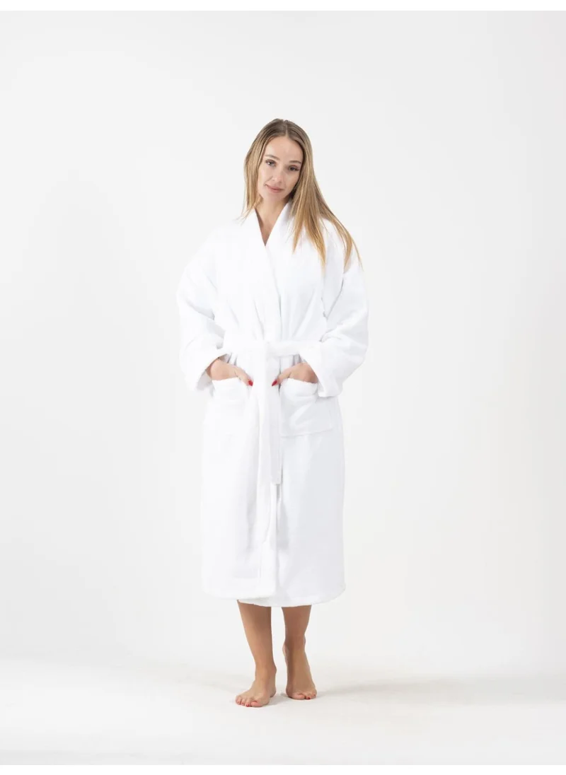 Ender Home Bathrobe Shalyaka Model Two Pockets Belted Triga Bathrobe