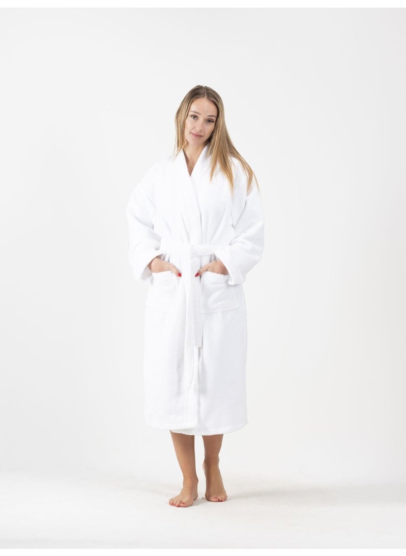 Ender Home Bathrobe Shalyaka Model Two Pockets Belted Triga Bathrobe  - Image 1