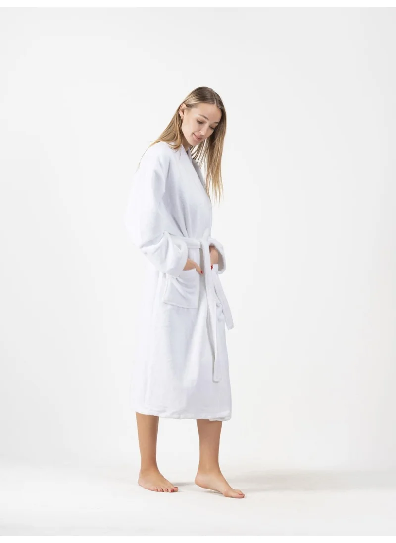 Ender Home Bathrobe Shalyaka Model Two Pockets Belted Triga Bathrobe