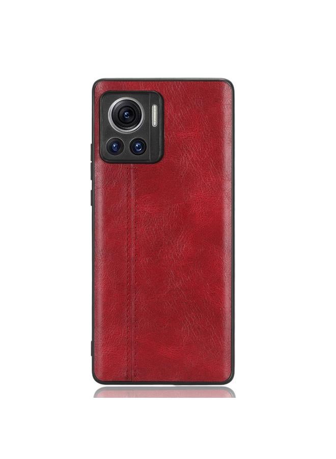 S-TOP Case For Motorola Edge 30 Ultra / Moto X30 Pro Sewing Cow Pattern Skin PC + PU + TPU Phone Case - Image 2
