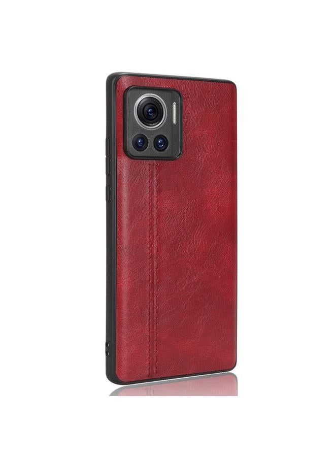 S-TOP Case For Motorola Edge 30 Ultra / Moto X30 Pro Sewing Cow Pattern Skin PC + PU + TPU Phone Case - Image 3