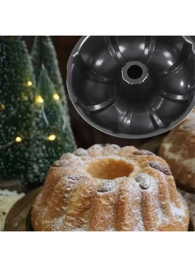 فالمر قالب كيك باندت معدني غير لاصق  شكل زخرفي أنيق لخبز الكيك والحلويات  مقاوم للحرارة وسهل التنظيف(أسود-مقاس 24 * 7 سم) - Image 4