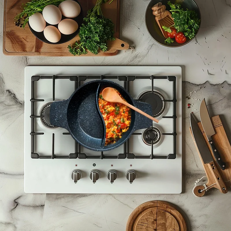 ThermoAD Multipan | Casserole | Self-Compartment | Pyro Series | 22 cm | Black