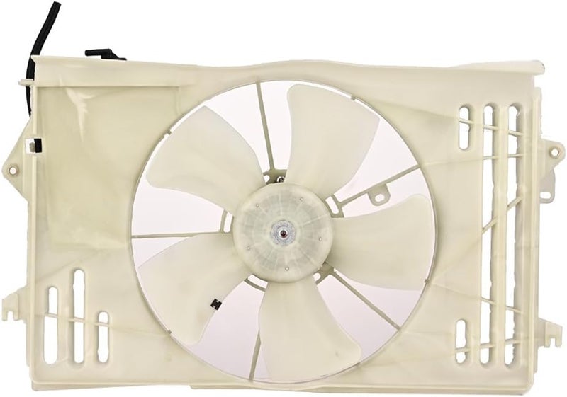 Focreedy TO205 Replacement Engine Radiator Condenser Cooling Fan Assembly for Toyota Corolla 2003-2008 - Image 1