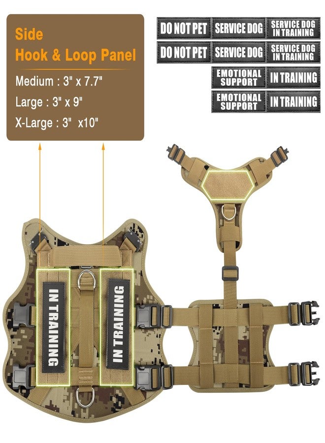 WINSEE Service Dog Vest Harness for Large Dog, Tactical Working MOLLE Vest with 10 Pet Patches, No Pull Heavy Duty Harness for Training Walking - Image 5