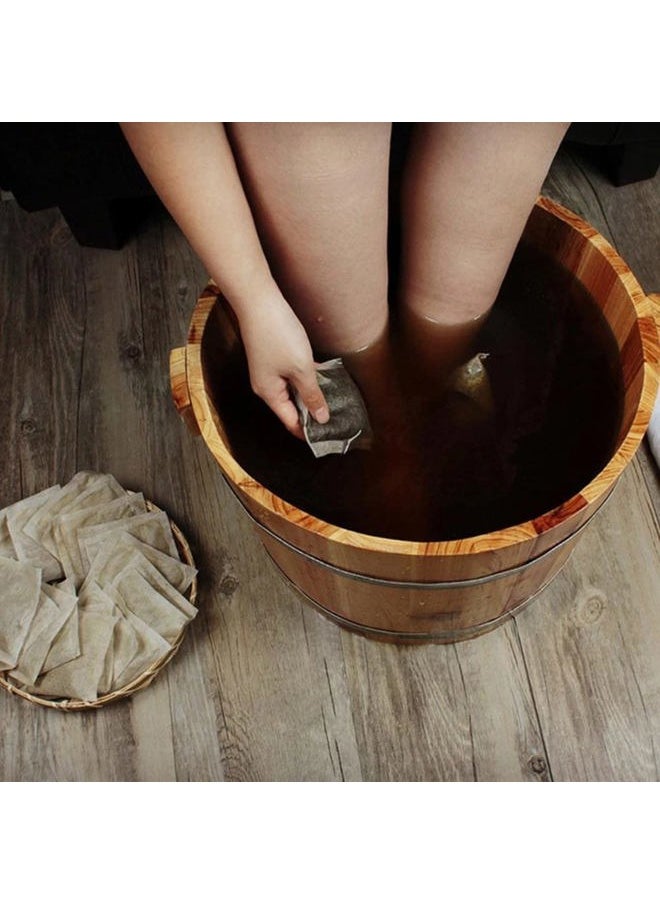 Fnulrzmt - Natural Mugwort Herb Foot Soak Chinese Medicinal Wormwood Foot Bath Herbs Powder Feet Spa Soak Relax 100 Bags 艾草足浴泡脚药包粉 - Image 1