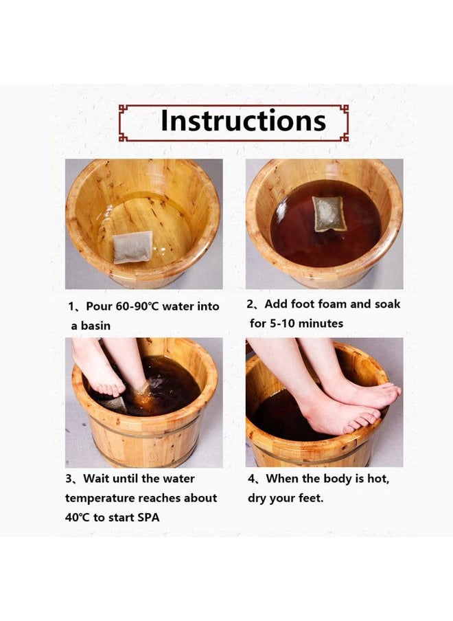 Fnulrzmt - Natural Mugwort Herb Foot Soak Chinese Medicinal Wormwood Foot Bath Herbs Powder Feet Spa Soak Relax 100 Bags 艾草足浴泡脚药包粉 - Image 1