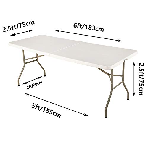 LZY Spandex Fitted Stretch Table Cover for 6 ft or 4ft or 8ft Folding Table, Rectangular Cocktail Tablecloth, Perfect for Party or Banquet (6FT Black) - Image 5
