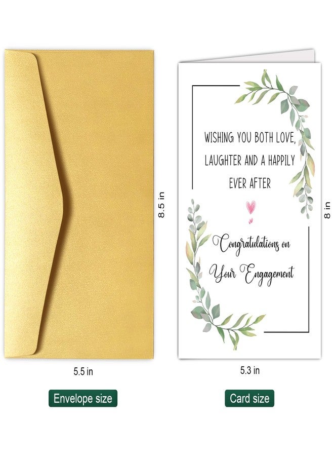 Chenive Engagement Card for Couples, Engaged Card for Her Him, Congratulations on Your Engagement Card, Wishing You Both Love Laughter And A Happily Ever After - Image 2