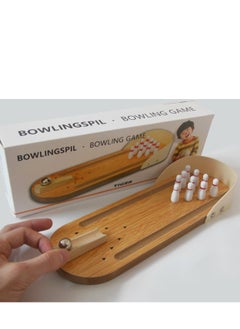 Generic Children's Educational Wooden Toy Mini Bowling, Infant Parent-Child Interactive Desktop Rolling Game  - Image 1