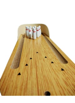 Generic Children's Educational Wooden Toy Mini Bowling, Infant Parent-Child Interactive Desktop Rolling Game  - Image 2