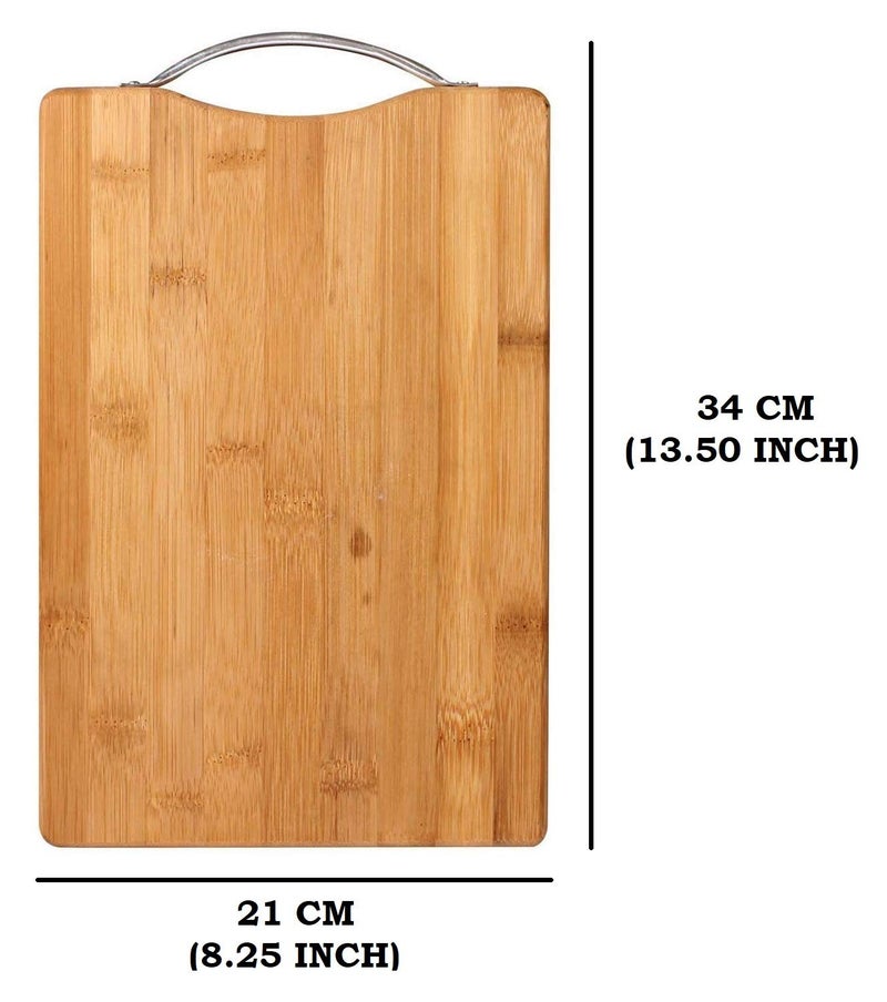 VALAMJI Wooden NonSlip Vegetable Fruit Meat Cutting Slicing Small Surface Chopping Board with Stainless Steel Handle for Kitchen Restaurant - Image 5