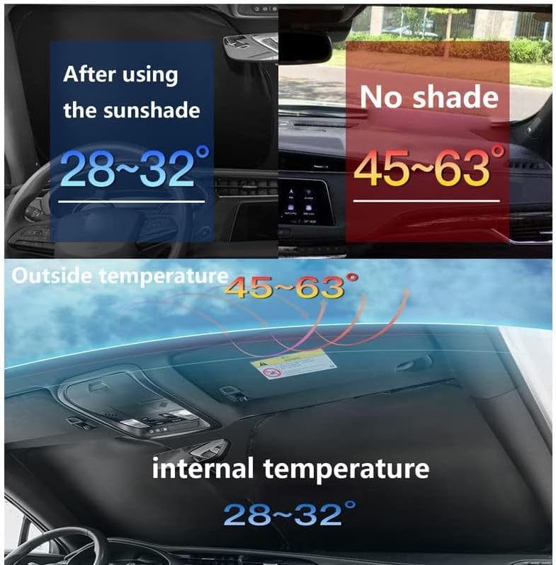 Car Windshield Sun Shade for Jeep Grand Cherokee SUV 2011-2023 - 6-Layer Foldable UV Protection - Image 5