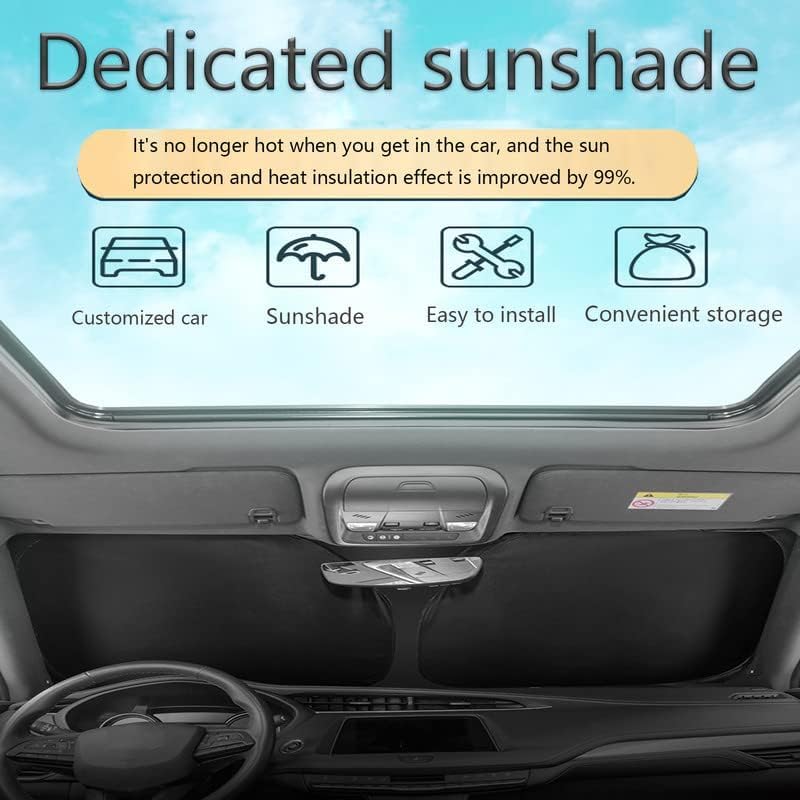 Car Windshield Sun Shade for Jeep Grand Cherokee SUV 2011-2023 - 6-Layer Foldable UV Protection - Image 2