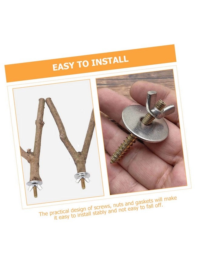 balacoo 40 Sets Holding Screws Platform/Chinchilla Springboard Fixing Pole Water Mounting Replacements Hamster Wooden Board Breeding Feeder Perch Hardware Double-Headed Pet Gaskets Parts - Image 4