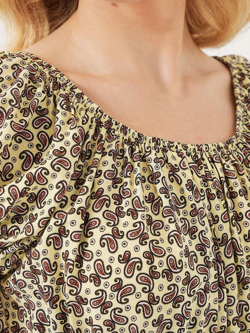 BIG DART BDART Floral A-Form Maxi Dress with Elastic Details