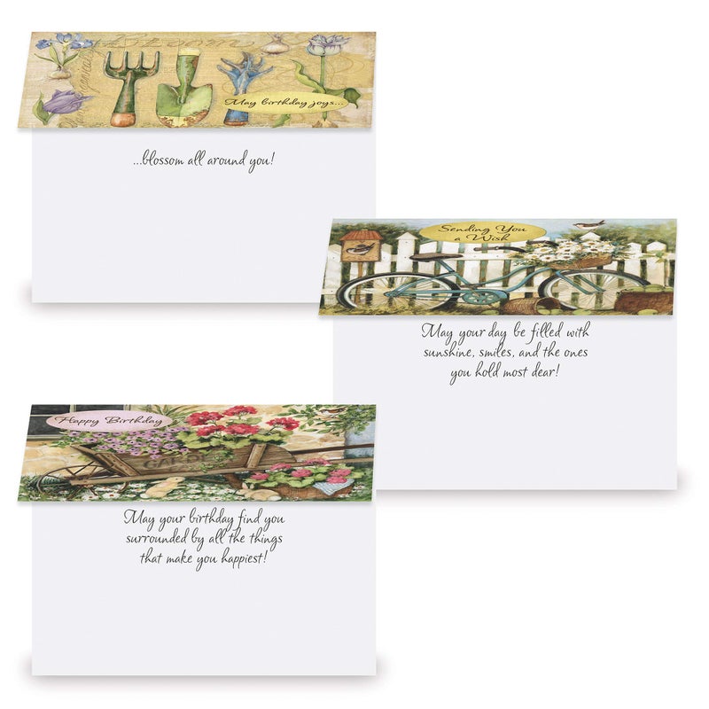 Current by Susan Winget Happy Birthday Greeting Card Set - Value Pack of 20 Cards With White Envelopes, 10 Designs, Large 5" x 7" Assortment - Image 2