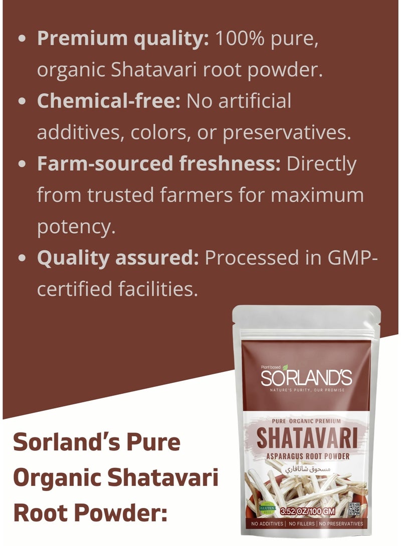 Sorland's SHATAVARI Roots Powder (Asparagus Racemosus) -100 gm - Image 3