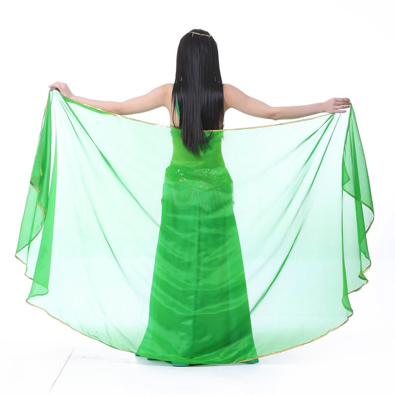 250x120cm Chiffon Belly Dance Veil Dark green 
