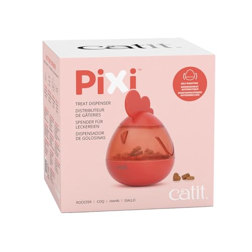 Catit PIXI Treat Dispenser, Interactive Treat Dispensing Cat Toy, Rooster - Image 5
