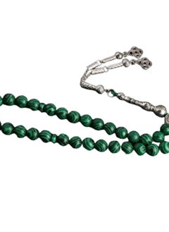 Hilalful HilalFul Prayer Beads - Malachite | Natural Stone | Rosary Beads for Dhikr, Prayer For Adults | Islamic Gift Eid, Ramadan, Wedding, Anniversary, Birthday | 33 Beads  - Image 2