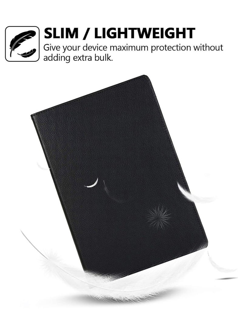 vesus Smart Cover for Samsung Galaxy Tab S7 Plus 2020, Techcircle Slim Folio Rotating Stand Case with Auto Wake/Sleep Magnetic Flip PU Leather Case - Image 4