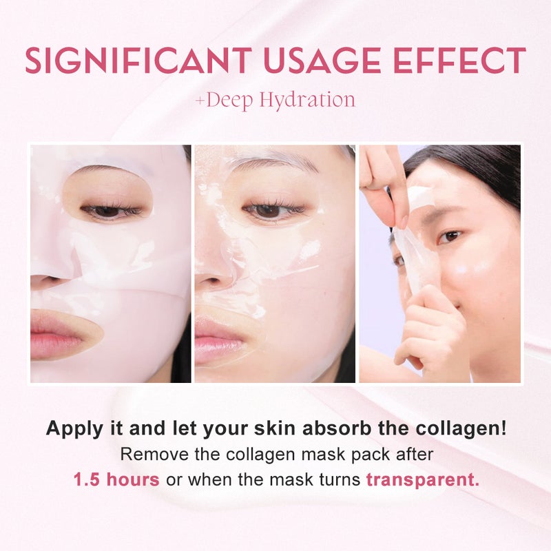 Koec Pink Polypeptide Collagen Firming Transparent Mask Hydrating And Moisturizing White Translucent Patch Mask Style - Image 5