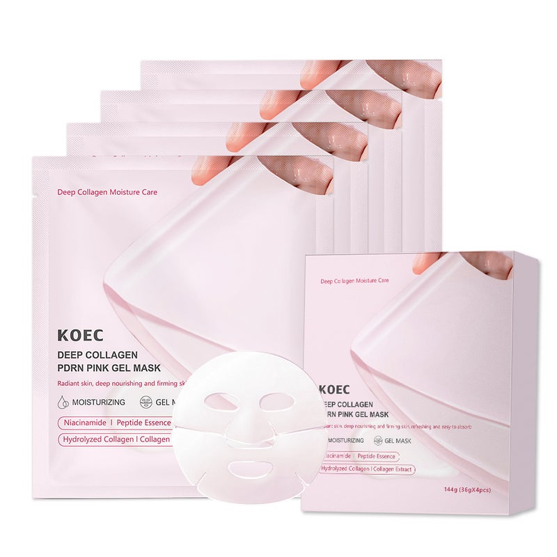 Koec Pink Polypeptide Collagen Firming Transparent Mask Hydrating And Moisturizing White Translucent Patch Mask Style - Image 2