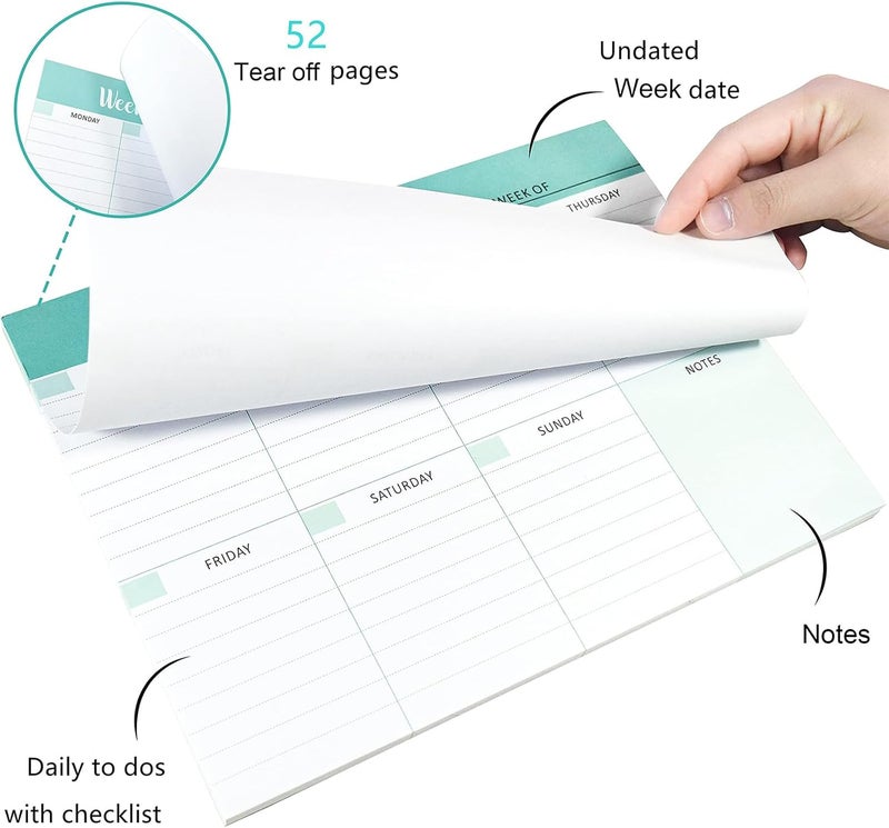 X spring Weekly Planner Notepad, 7" - Image 2