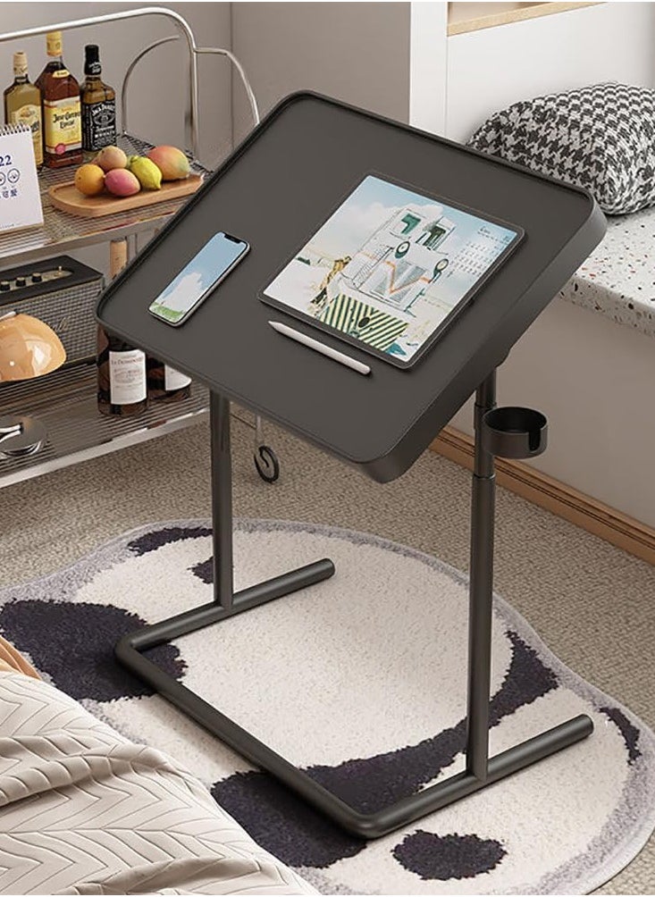 CityRiya-Long - Laptop Desk Bedside Computer Table Adjustable Laptop Table Desk End Side Table for Sofa/Bed Laptop Computer Stand Desks Laptop Bed Tray Table Lap Desk with Magnetic Desktop - Image 1