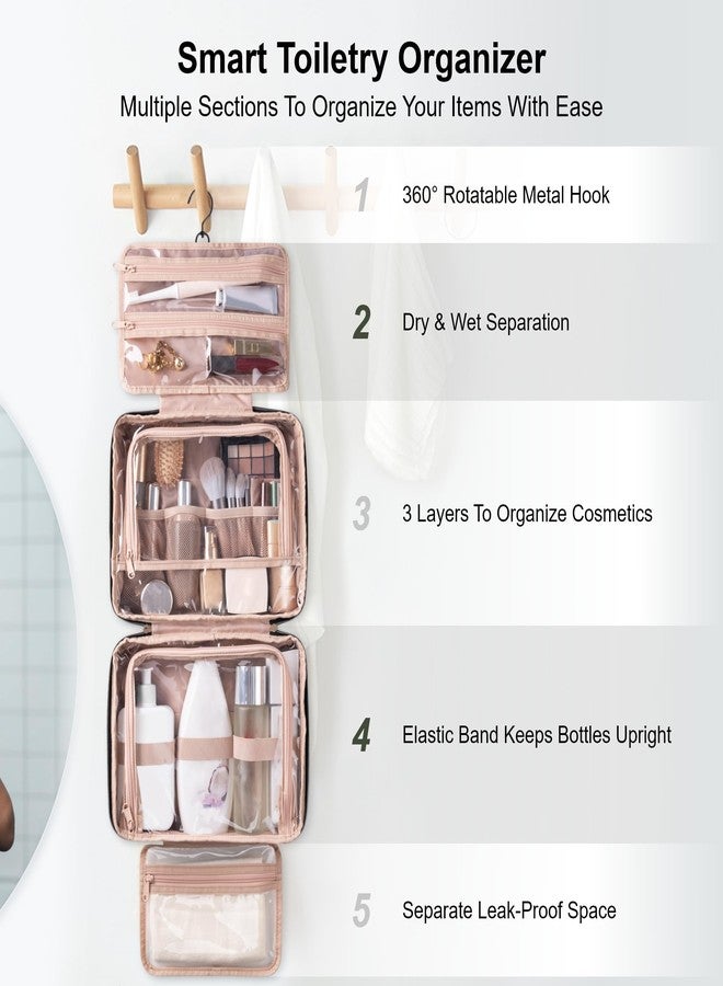 إيفر فن حقيبة أدوات تجميل معلقة للسفر من إيفر فن للنساء، مزودة بجيب مانع للتسرب، ومنظم مكياج، وحقيبة أدوات تجميل، وإكسسوارات سفر أساسية لا غنى عنها. - Image 2