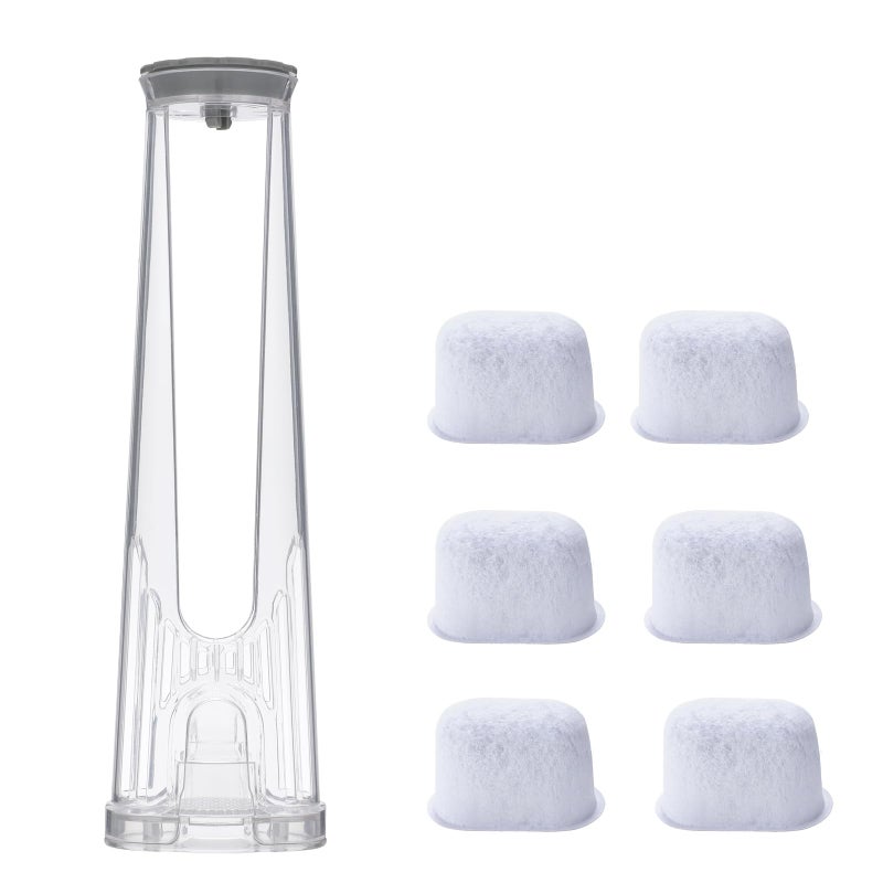 ChapLithe Water Filter Holder Starter Kit for Keurig 20 KExpress Essentials KSupreme Plus KCafe KSelect KElite Brewers Kslim Water Reservoir handle with 6 filters