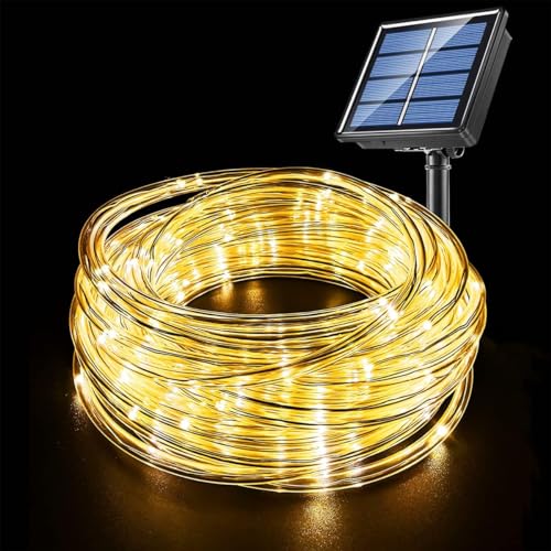 LITVERSE Solar Rope Lights | 24Meter | 200Led | 8 Modes Fairy Lights | Outdoor Decoration | Waterproof Festive Lighting | Garden, Yard, Balcony, Party,Festival Restaurant,Diwali Décor - Wamwhite - Image 1