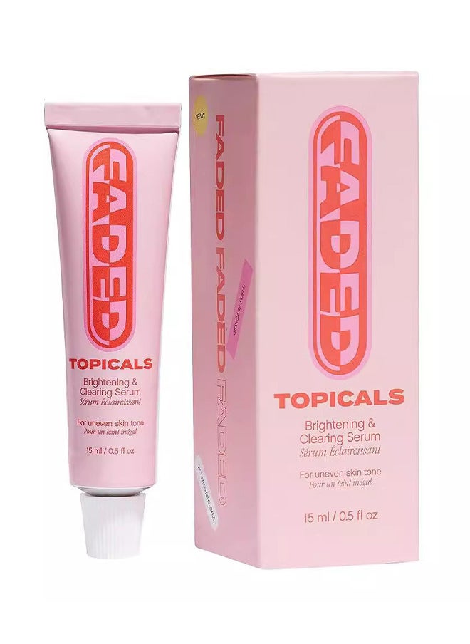 TOPICALS Brightening And Clearing Serum, Reduces Discoloration, Post-Blemish Marks, Scars And Spots, For Uneven Skin Tone, 15ML  - Image 1