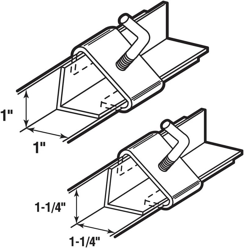 PRIMELINE U 11310 Bed Frame Rail Clamp Kit, Fits 1 In. and 1-1/4 In.. Frames, Steel Construction, Zinc Plated (2 Sets) - Image 2
