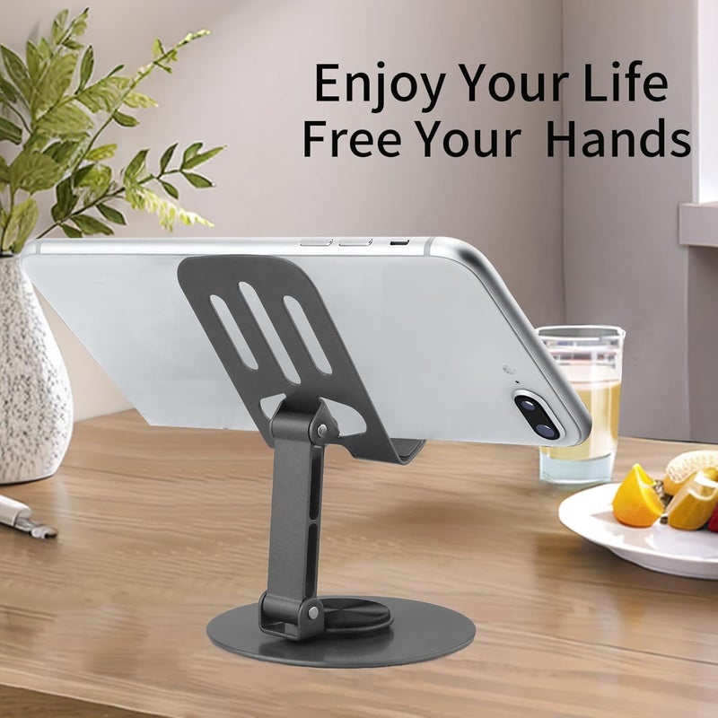 coku Mobile Stand for Home, 360° Rotation Angle Adjustable Phone Stand for Study, Desk, Table, Streaming, Foldable & Portable Desktop Stand for 4 to 10 inch Smartphones - Image 4