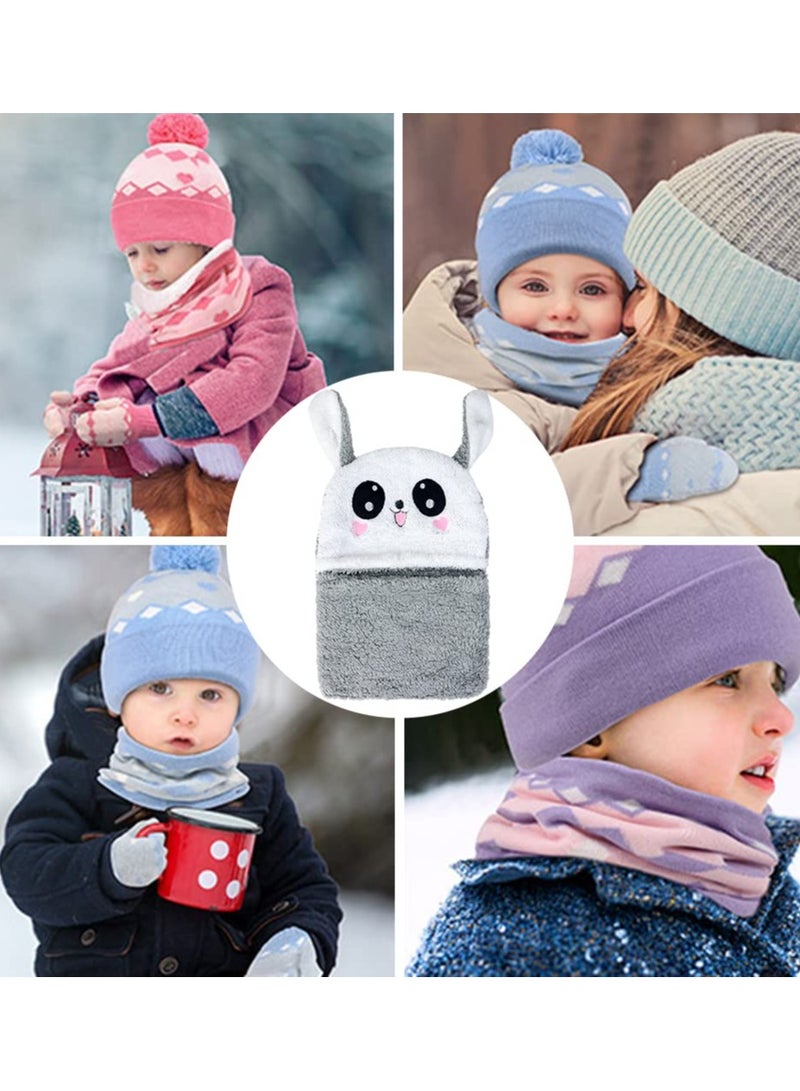 Warm 2 in 1 Kids Rabbit Balaclava Hat and Scarf for Boys and Girls Age 4 to 7 Outdoor Winter - Image 5