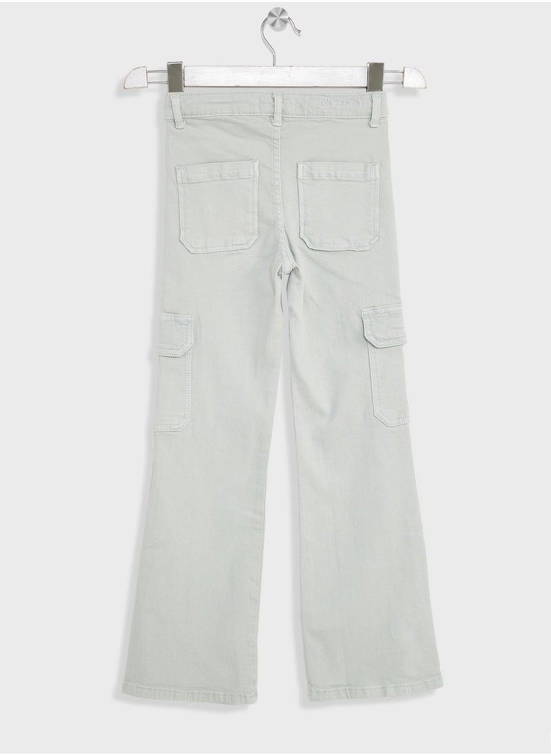MANGO - Kids Flared Cargo Pants - Image 1