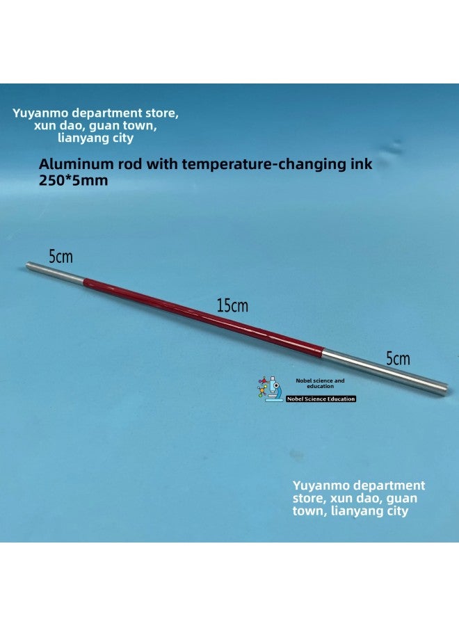 The Aluminum Rod Coated With Red Temperature-varying Ink Is 250*5mm To Observe The Propagation Of Heat In The Metal Strip.-Specifications:Red 25cm Ink-coated Aluminum Rod - Image 3