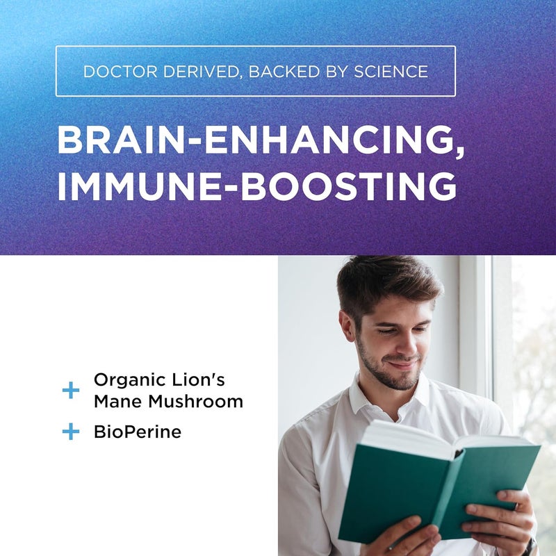 DR EMIL NUTRITION 2100mg Organic Lions Mane Supplement Capsules  Focus Mental Clarity  Cognition  Nootropic Lions Mane Mushroom Supplement with Organic Lions Mane - Image 2