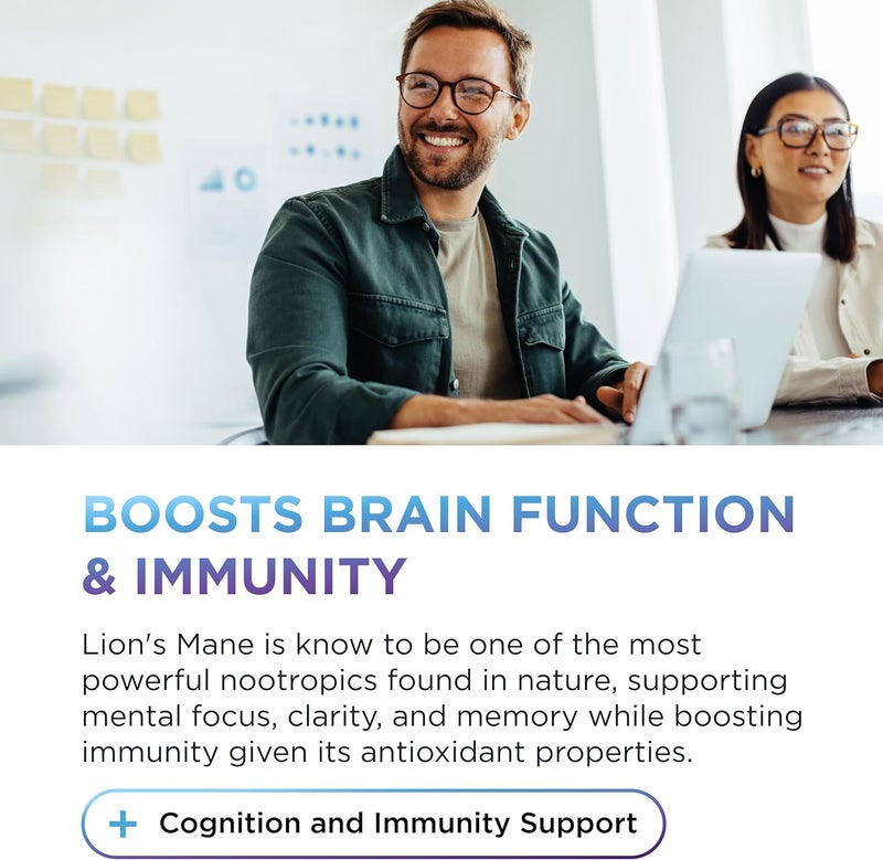 DR EMIL NUTRITION 2100mg Organic Lions Mane Supplement Capsules  Focus Mental Clarity  Cognition  Nootropic Lions Mane Mushroom Supplement with Organic Lions Mane - Image 4