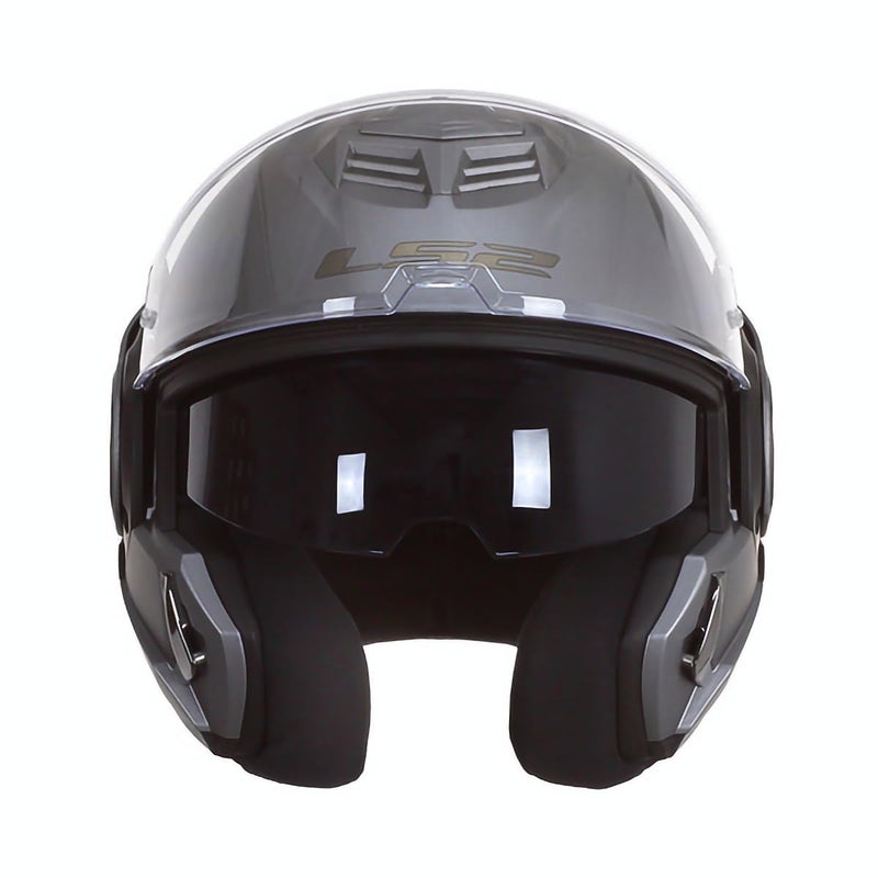 LS2 خوذات LS2 ADVANT للدراجات النارية قابلة للتعديل بلون التيتانيوم غير اللامع، م - Image 2