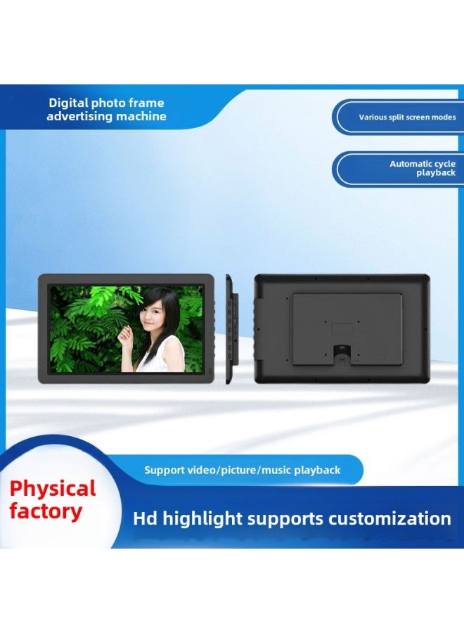 HaoGe 13.3-inch Digital Photo Frame Calendar Picture Video Loop Playback HD Electronic Advertising Machine-Color:Black  - Image 2