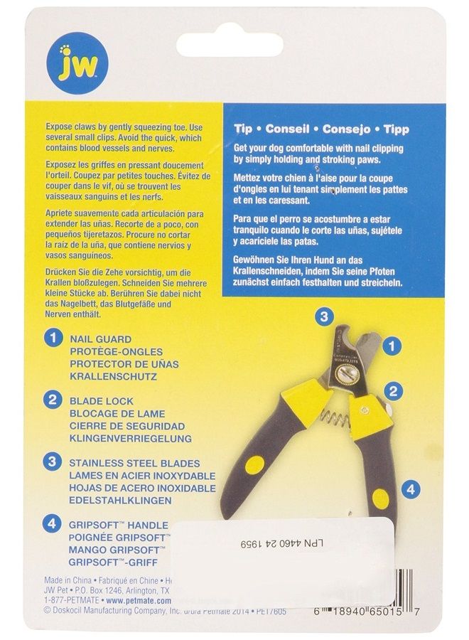 JW Pet Company Gripsoft Deluxe Nail Clipper for Dogs, Medium - Image 2