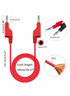 Excefore Double-ended 4mm Banana Plug Test Leads Stackable Copper Pulg Soft Cables for Laboratory Multimeter Electric Testing  5PCS  - Image 4