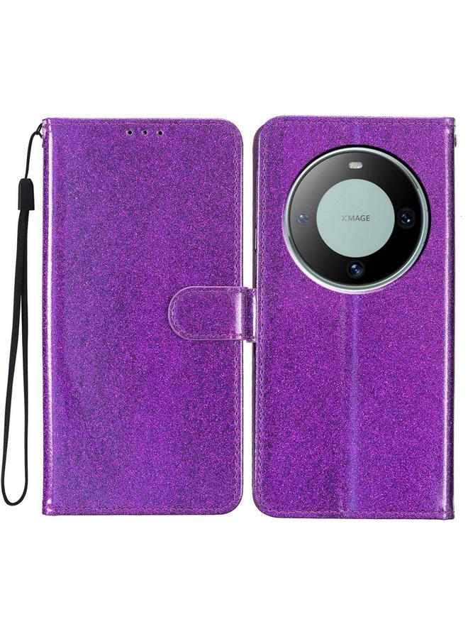 Zaboon Case For Huawei Mate 60 Pro Glitter Powder Flip Leather Phone Case - Image 1